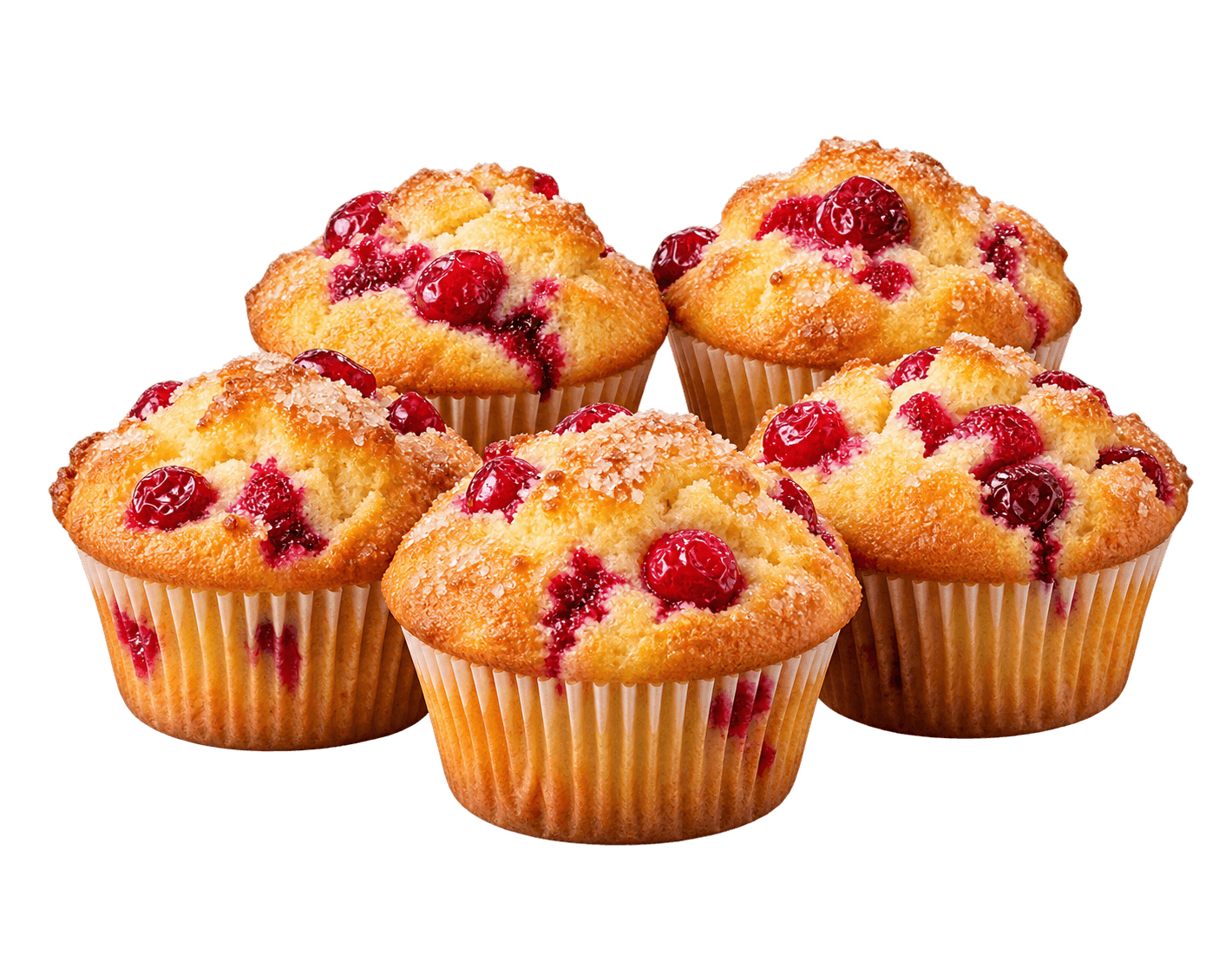 Freshly baked berry muffins